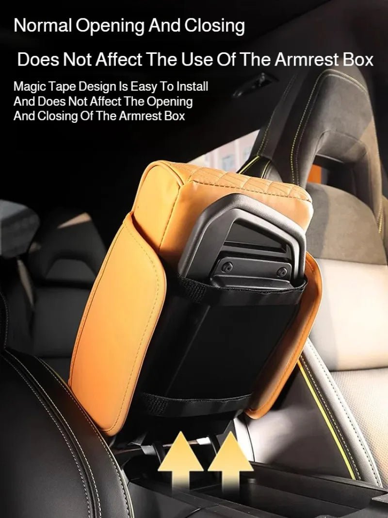 Thick Memory Foam Car Armrest Cushion with Storage