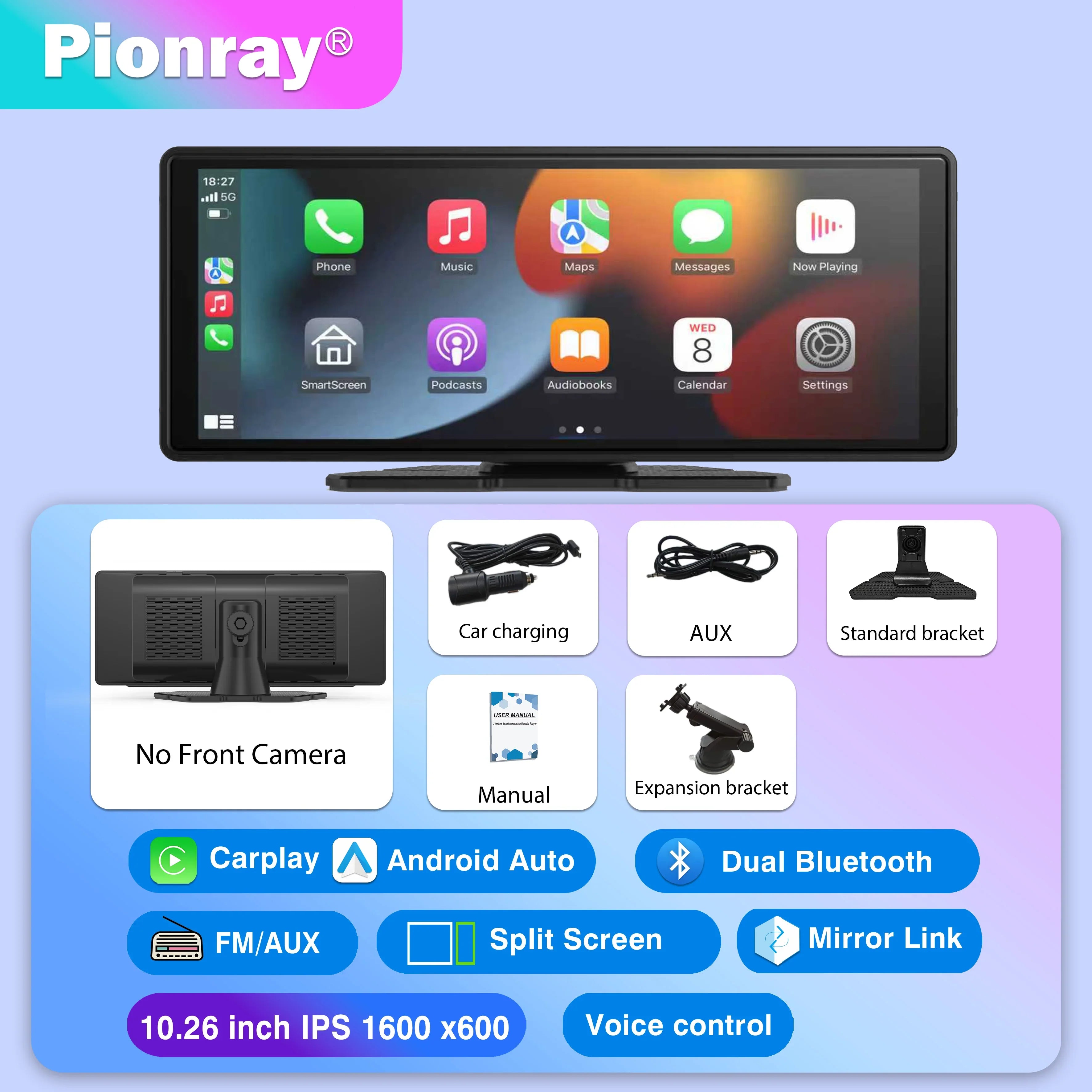 Portable Wireless CarPlay & Android Auto Smart Display