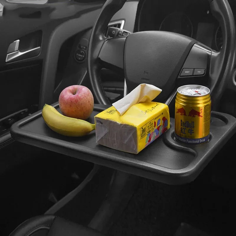 Universal Car Steering Wheel Table – Drink & Work Tray