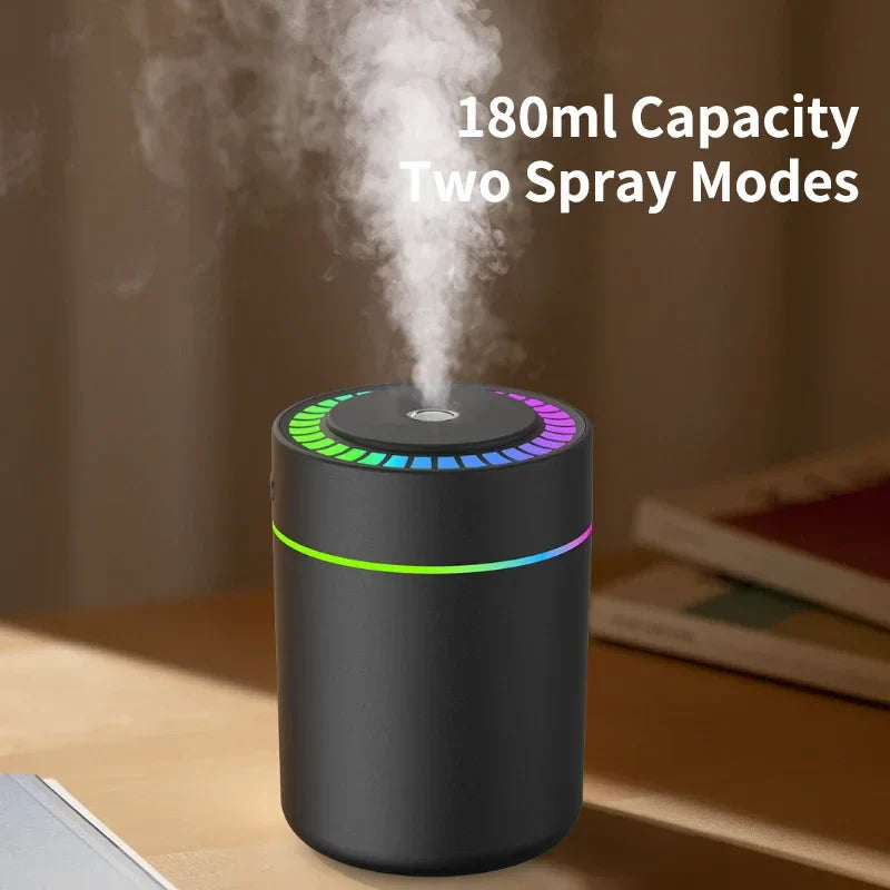 Mini USB Air Humidifier & Aroma Diffuser - 180ML